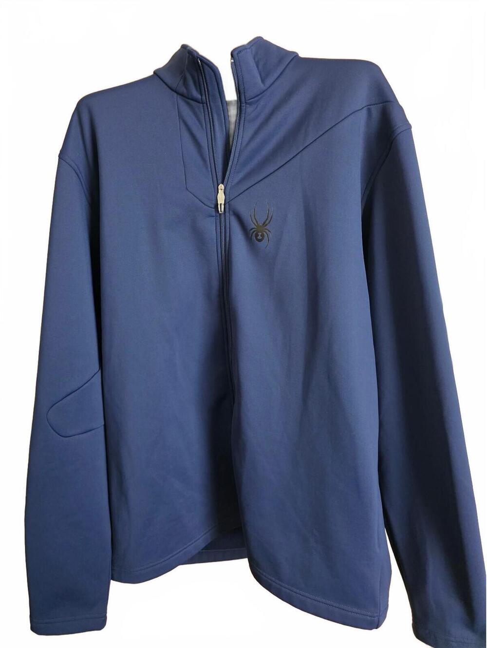 Spyder Men's Performace Navy Blue Quarter Zip Pullover Sweatshirt Size XL EUC